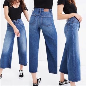 Madewell wide leg crop denim, size 24